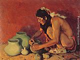 Eanger Irving Couse The Pottery Maker painting